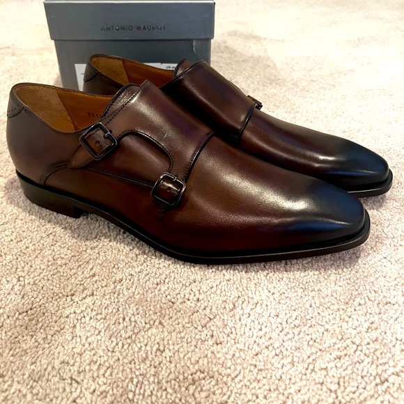 Brand New Antonio Maurizi Monk Strap Cognac - Picture 1 of 7
